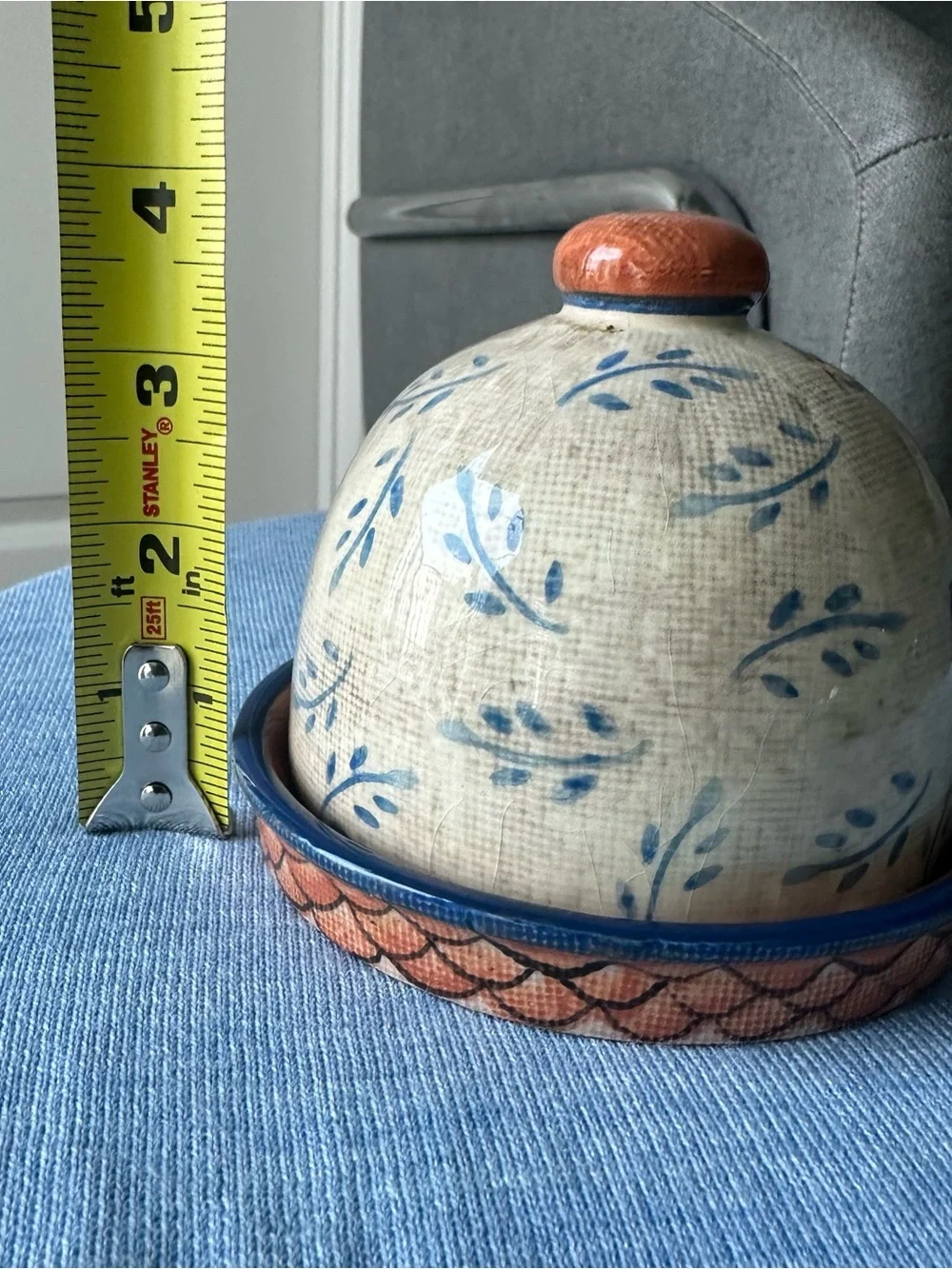 Vintage Kate McRostie Tuscan Ceramic Butter Dish Cottagecore Kitchen Decor 2004